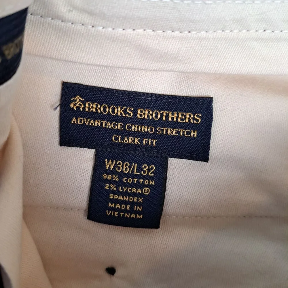 Brooks Brothers Men's Cotton‎ Clark Chino Pants Maroon 36x32 (Measures 35x32)